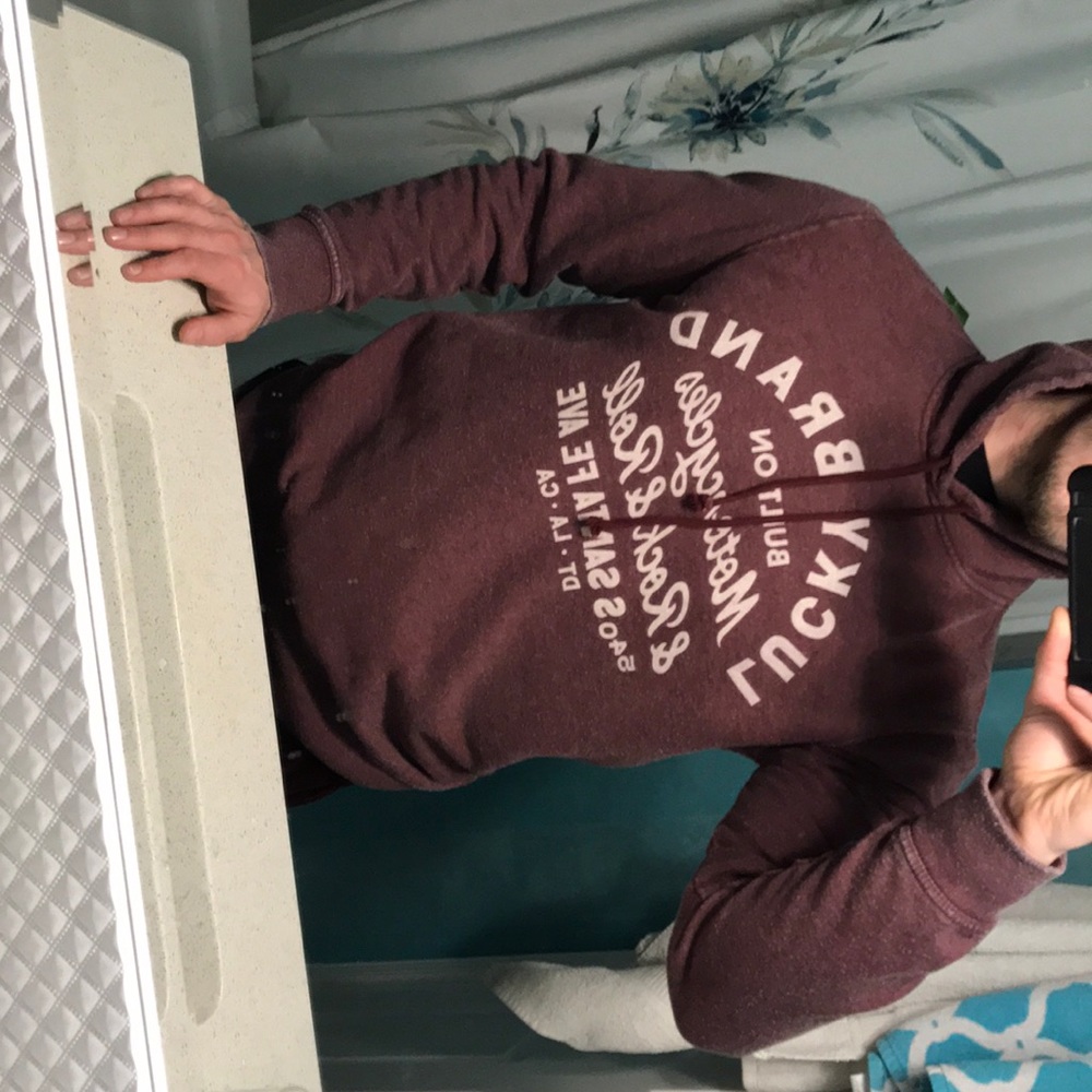 🍀 Lucky BRAND VENICE BURNOUT HOODY HOODIE SWEATER